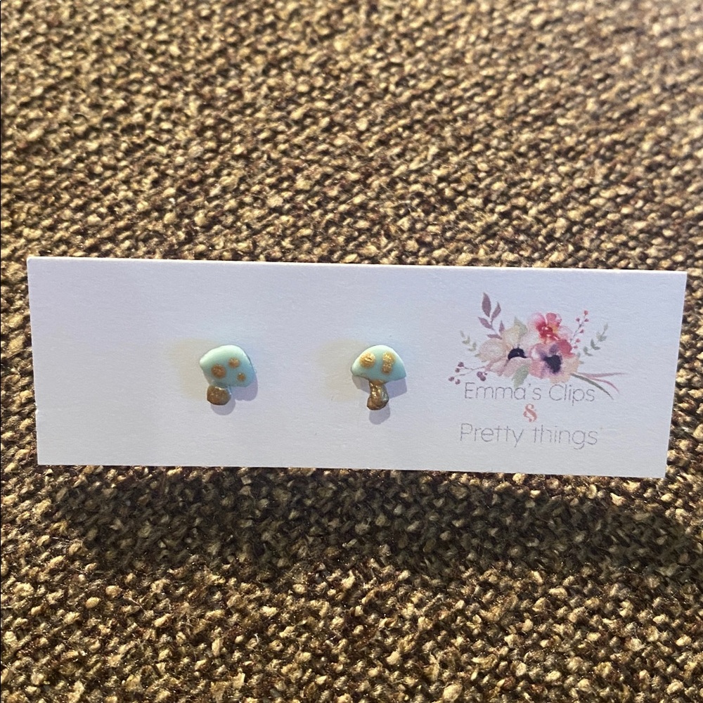 Cute Mushroom Stud Earrings handmade